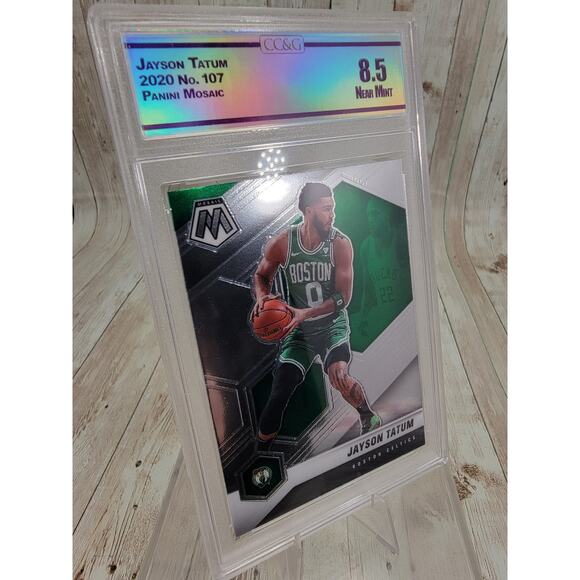 2020-21 Panini Mosaic - Silver Prizm #107 Jayson Tatum CCG 8.5 - Picture 3 of 5